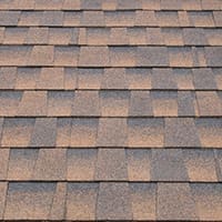A close-up of a premium shingled roof